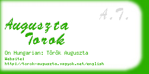 auguszta torok business card