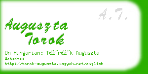 auguszta torok business card